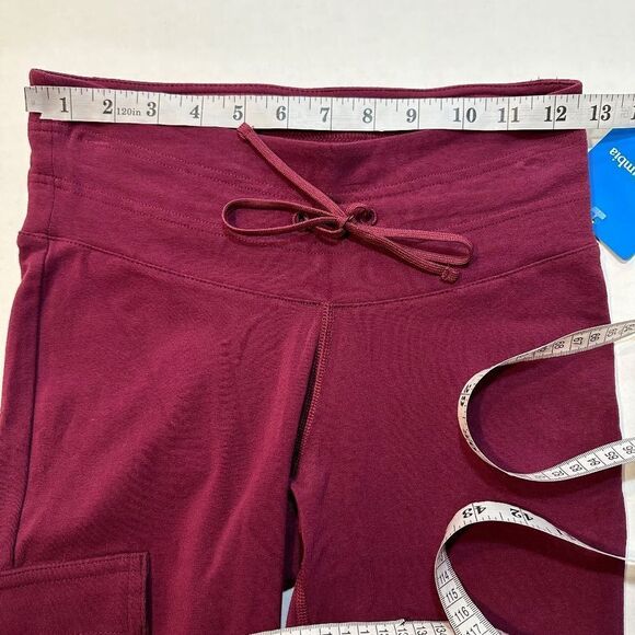 NWT Columbia Joggers Wine Purple Drawstring Waist Cargo Pocket, Size S women's - Picture 8 of 9